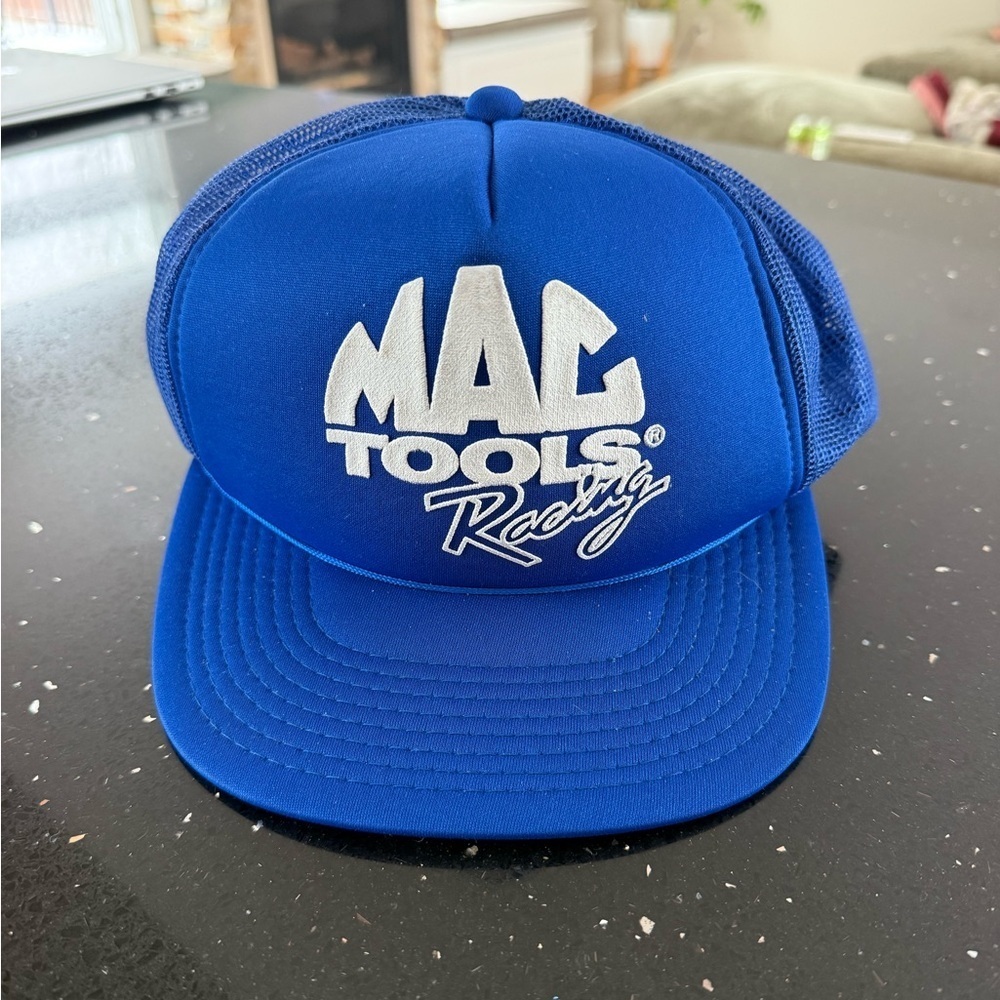 Mac Tools Racing Blue Trucker Hat - Picture 1 of 5